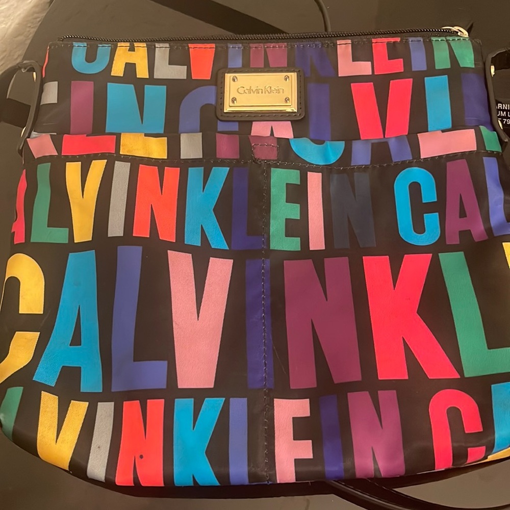 Calvin Klein multi color crossbody bag